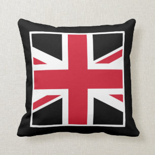 Schwarz-Rot-Union-Jack Kissen