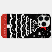 Schwarz/Rot Weihnachten Case-Mate iPhone Hülle (Rückseite (Horizontal))