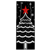 Schwarz/Rot Weihnachten Geschenktüte Für Weinflaschen (Vorderseite)