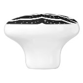 Schwarz/Rot Weihnachten Keramikknauf (Seitenansicht)