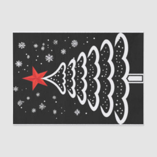 Schwarz/Rot Weihnachten Seidenpapier