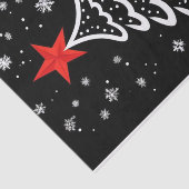 Schwarz/Rot Weihnachten Seidenpapier (Ausschnitt)