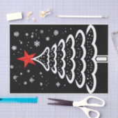 Schwarz/Rot Weihnachten Seidenpapier (Handwerk)