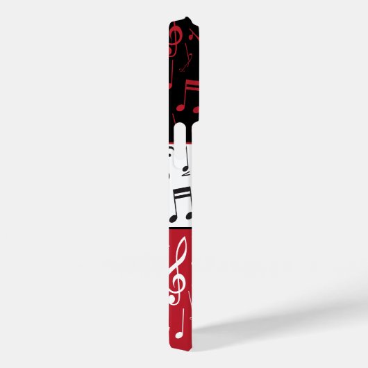 Schwarz-Rot-Weiß-Musiknoten Case-Mate-iPhone Case-Mate iPhone Hülle (Rückseite / Rechts)