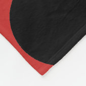 Schwarz-Rot-Weiß-Polka-Punkte und -Streifen Blanke Fleecedecke (Ecke)