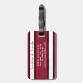 Schwarz-Rot-Weiß-Sportstreifen Personalisiert Gepäckanhänger