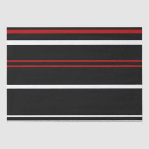 Schwarz-Rot-Weiß-Streifen Seidenpapier