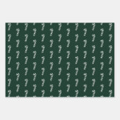 Schwarz-Rot-Weiß-Zuckerrohrmuster Geschenkpapier Set (Vorderseite 3)