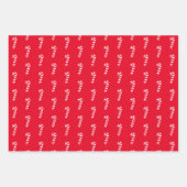 Schwarz-Rot-Weiß-Zuckerrohrmuster Geschenkpapier Set (Vorderseite 2)