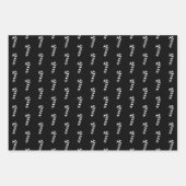 Schwarz-Rot-Weiß-Zuckerrohrmuster Geschenkpapier Set (Vorderseite)