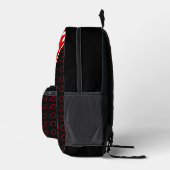 Schwarz-Rot-Weißer Rucksack für Mädchen (Rechts)