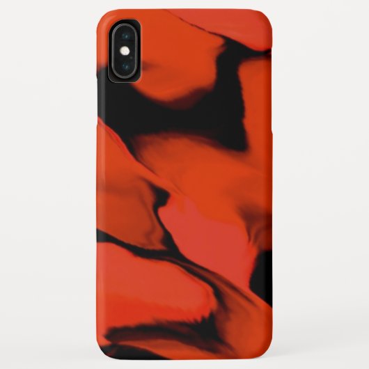Schwarz-Rot-Wellen Case-Mate iPhone Hülle (Rückseite)