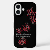 Schwarz-Rot-Winter-Blume festliche Typografie-Tren Case-Mate iPhone Hülle (Rückseite)