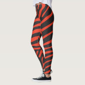 Schwarz-Rot-Zebra-Print Leggings (Links)