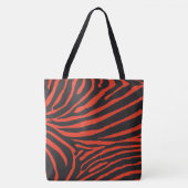 Schwarz-Rot-Zebra-Print Tasche (Vorderseite)