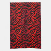 Schwarz-Rot-Zebrastreifen Geschirrtuch (Vertikal)