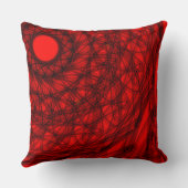 Schwarz-Rot-Zierkissen Kissen (Rückseite)