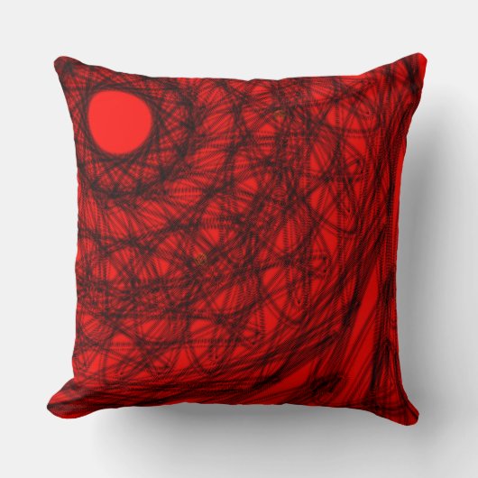 Schwarz-Rot-Zierkissen Kissen (Vorderseite)