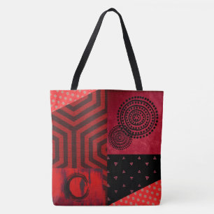 Schwarz-Rot-Zusammensetzung Tasche