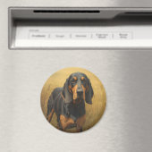 Schwarz-Rotbrauner Laufhund Magnet (In Situ (Geschirrspüler))