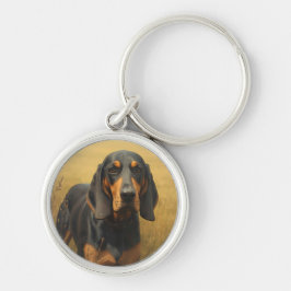 Schwarz-Rotbrauner Laufhund Schlüsselanhänger