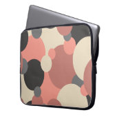 Schwarz-rote Moleküle Laptop-Tasche Laptopschutzhülle (Vorderseite Links)