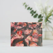 Schwarz-rote Postkarte Acryl (Stehend Vorderseite)