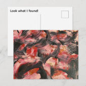 Schwarz-rote Postkarte Acryl (Vorne/Hinten)