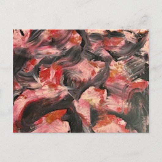 Schwarz-rote Postkarte Acryl (Vorderseite)