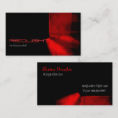 Schwarz-Roter abstrakter Minimalistischer Entwurf Visitenkarte (Vorne/Hinten)