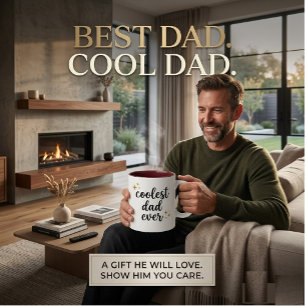 Schwarz-roter Coffee Mug mit der Aufschrift Coolst Zweifarbige Tasse