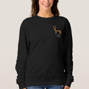 Schwarz-roter deutscher Schäferhund mit individuel Sweatshirt