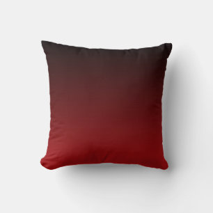 Schwarz-roter Farbverlauf. Kissen
