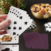 Schwarz-Roter Karo Spielkarten (In Situ)