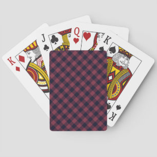 Schwarz-Roter Karo Spielkarten