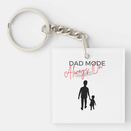 Schwarz-Roter Vater-Modus immer auf akryllischem S Schlüsselanhänger (Vorderseite)