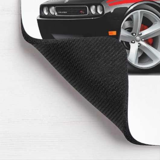 Schwarz-Rotes Auto 2009-11 Herausforderer Mousepad (Ecke)