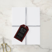 Schwarz-rotes Karo-Simmer-Topf-Set Geschenkanhänger (Mit Garn)