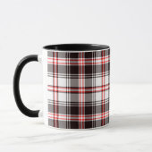 Schwarz-rotes Karomuster Tasse (Links)