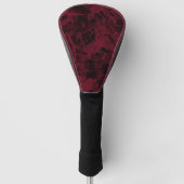Schwarz-rotes Marmormuster.  Golf Headcover (Vorderseite)