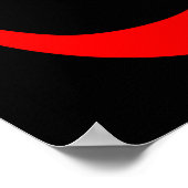 Schwarz-rotes Om-Symbol Poster (Ecke)