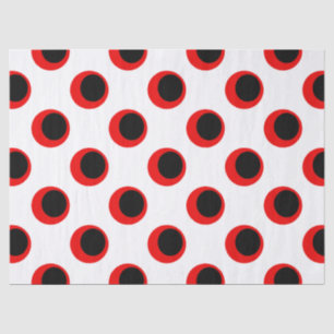 Schwarz-rotes Punkte-Muster Seidenpapier