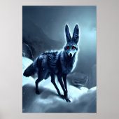 Schwarz-Rückenjacken im Schnee | AI Art Poster (Vorne)