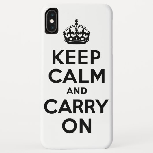 Schwarz Ruhe bewahren und auf Case-Mate-Fall trans Case-Mate iPhone Hülle (Rückseite)