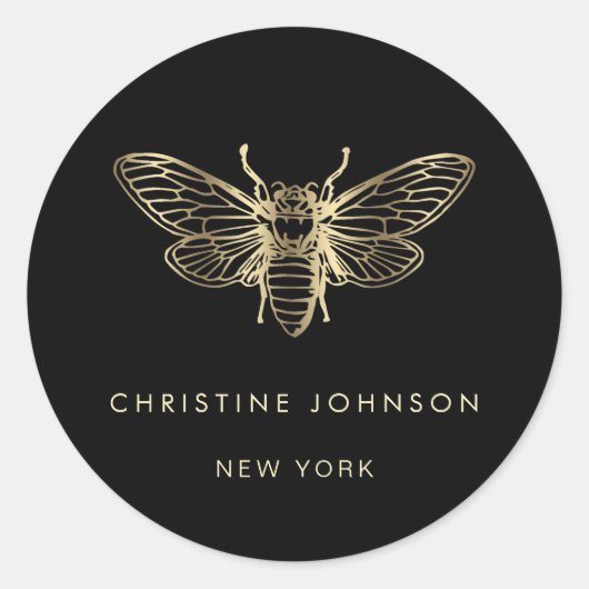 schwarz runder aufkleber (Vorderseite)