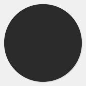 Schwarz Runder Aufkleber (Vorderseite)