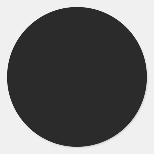 Schwarz Runder Aufkleber (Vorderseite)