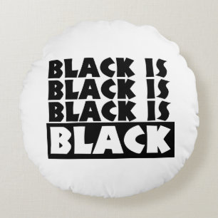 Schwarz Rundes Kissen