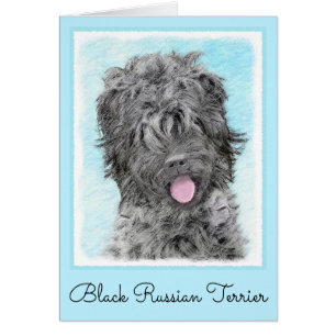 Schwarz-Russisch-Terrier-Malerei - Niedlicher Orig