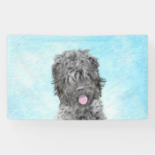 Schwarz-Russisch-Terrier-Malerei - Niedlicher Orig Banner